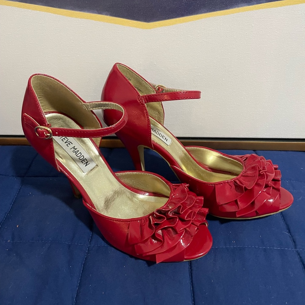 Red Steve Madden heels